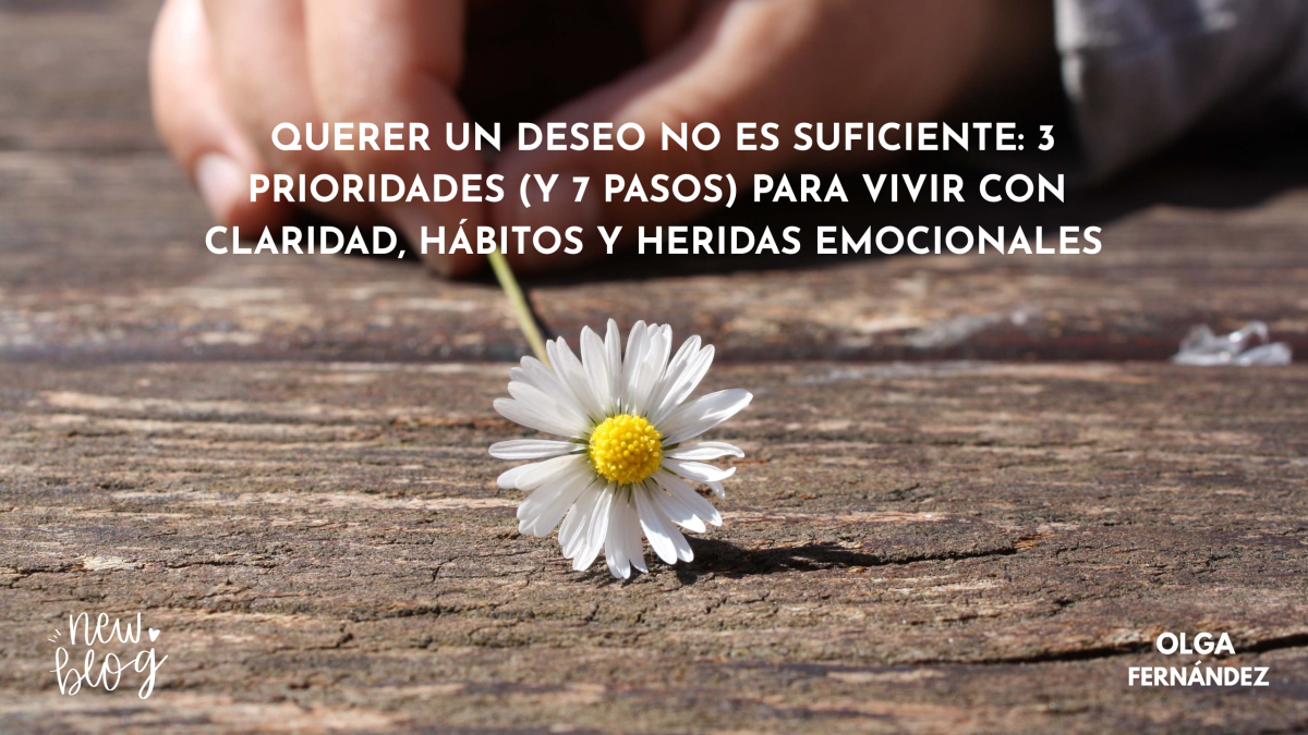 una margarita, un deseo, claridad, habitos, aprender a vivir, heridas emocionales.